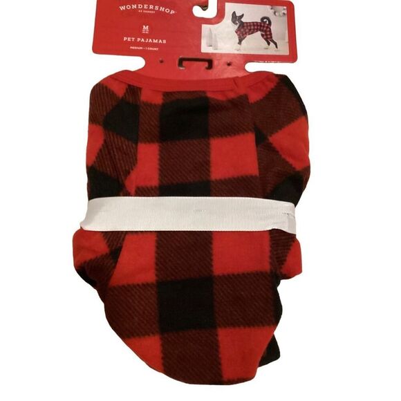 Nwt Medium Wondershop Plaid Fleece Cat And Dog Pet Pajamas Winter - Picture 4 of 6